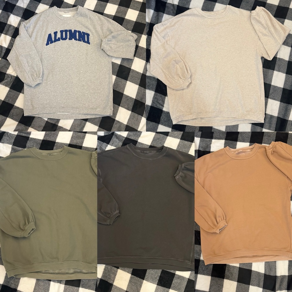 Aerie Real Crew Sweatshirt Bundle - Small